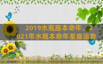 2019水瓶座本命年，2021年水瓶本命年星座运势