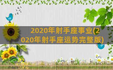 2020年射手座事业(2020年射手座运势完整版)