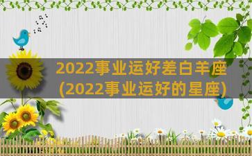 2022事业运好差白羊座(2022事业运好的星座)