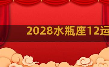 2028水瓶座12运势