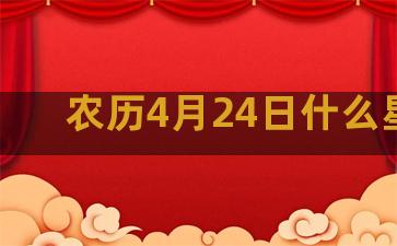 农历4月24日什么星座