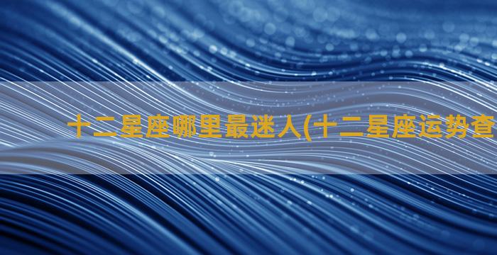 十二星座哪里最迷人(十二星座运势查询2023)