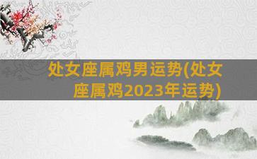 处女座属鸡男运势(处女座属鸡2023年运势)