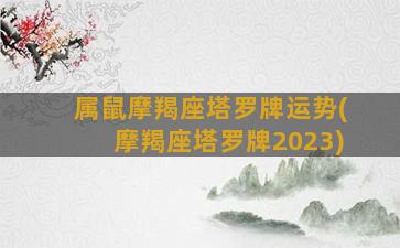 属鼠摩羯座塔罗牌运势(摩羯座塔罗牌2023)