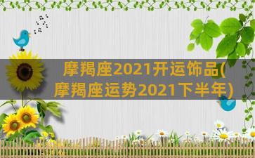 摩羯座2021开运饰品(摩羯座运势2021下半年)