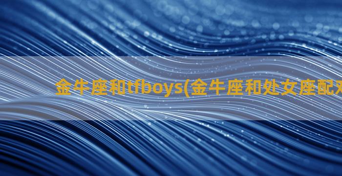 金牛座和tfboys(金牛座和处女座配对指数)